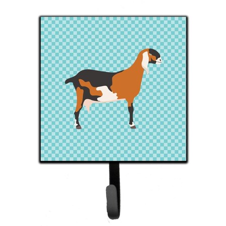 Carolines Treasures Anglo Nubian Goat Blue Check Leash or Key Holder BB8057SH4